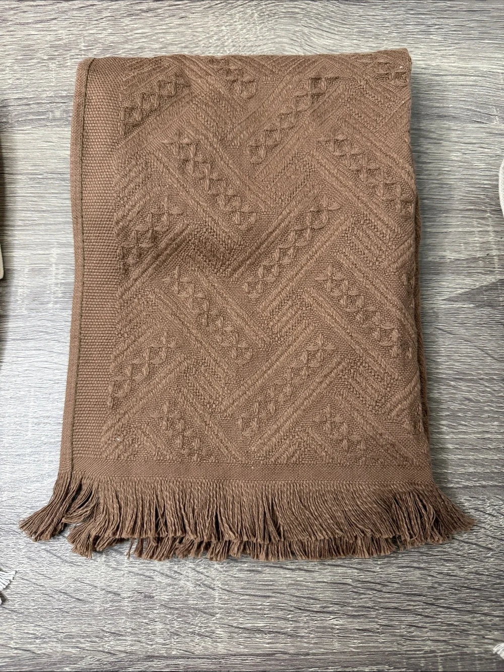 Fringed Woven Hand Towels — Set Of 3